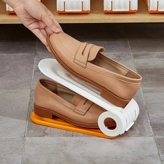 Orange -Skohylla med dubbla däck™ - Förbättra din skoförvaring med vår dubbeldäckade skohylla!