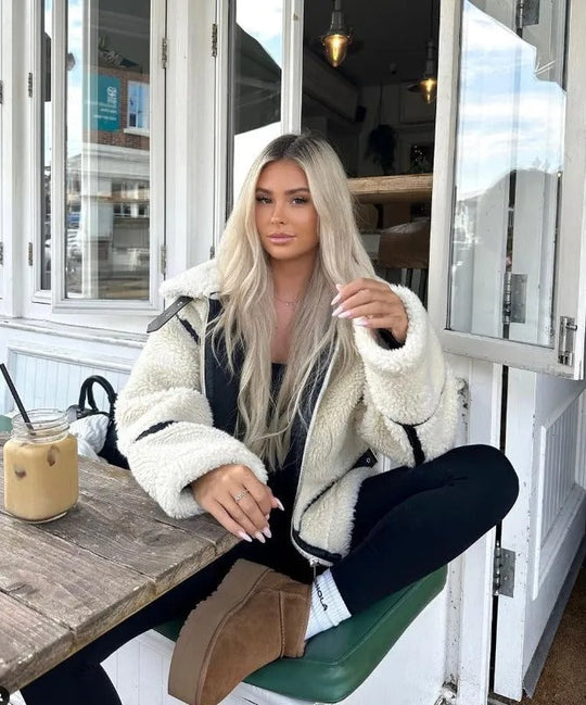 Monica™ | Jacka med dragkedja Vinter Chic