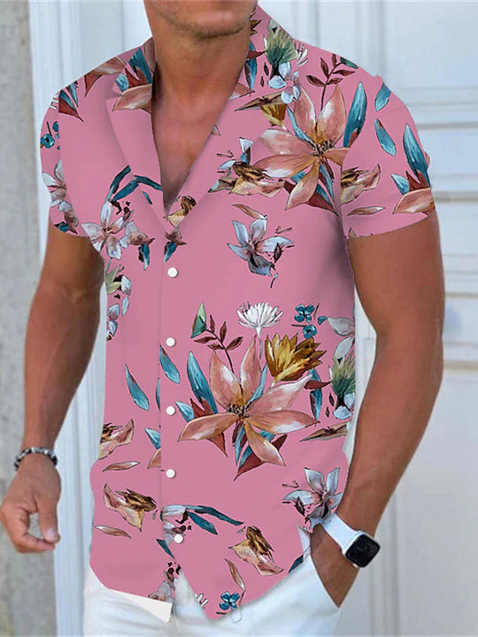 Blommig sommarskjorta för män™ - Se snygg ut samtidigt som du är bekväm hela dagen!