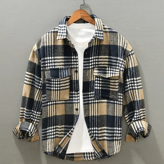Flanellskjorta för män perfekt för streetwear