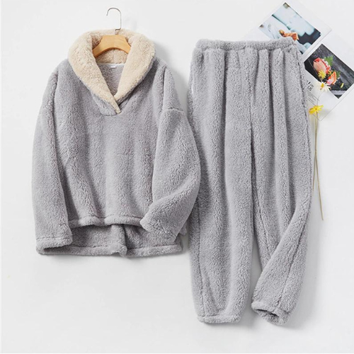 Fluffy Dam Fleece Pyjama Set | Spara På Elräkningen!
