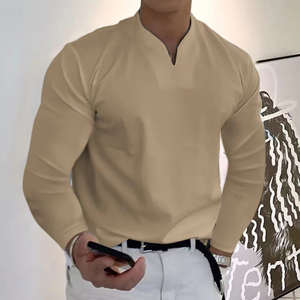 Sand-The Don Shirt - Sportig skjorta med V-ringning